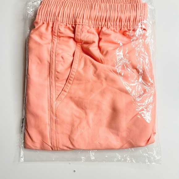 Women’s beach short unisex men swim salmon color solid orange trunk S. - Picture 4 of 13